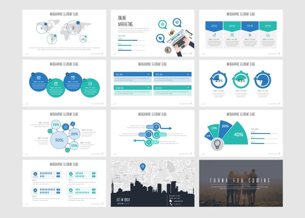 企业年度报告市场销售数据报告幻灯片PPT模版下载Strom Powerpoint Template插图2