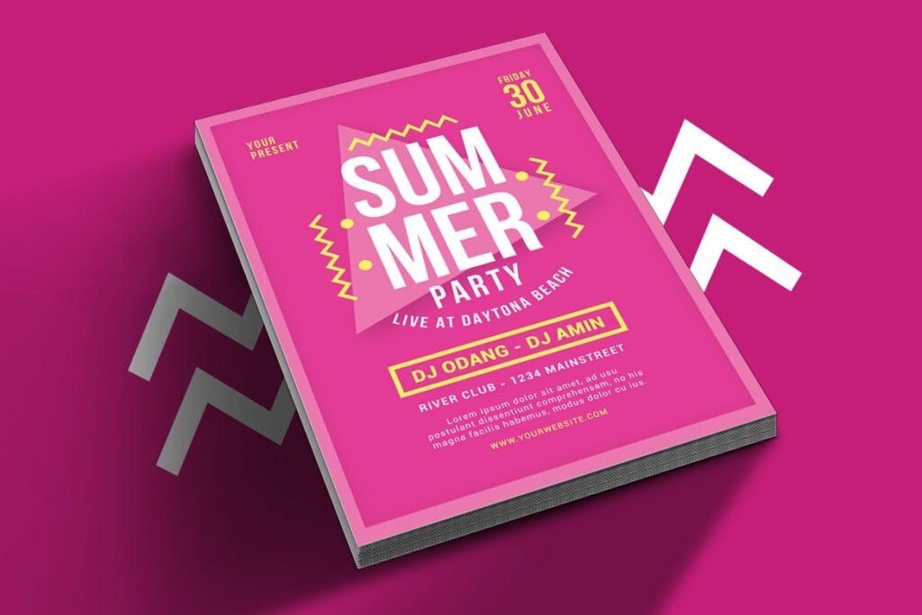 夏季年轻人聚会活动传单海报模版素材下载6922YD插图2