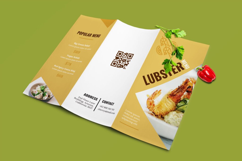 中餐厅灯笼餐厅菜单模板印刷品模版素材下载TD3YZLC插图2