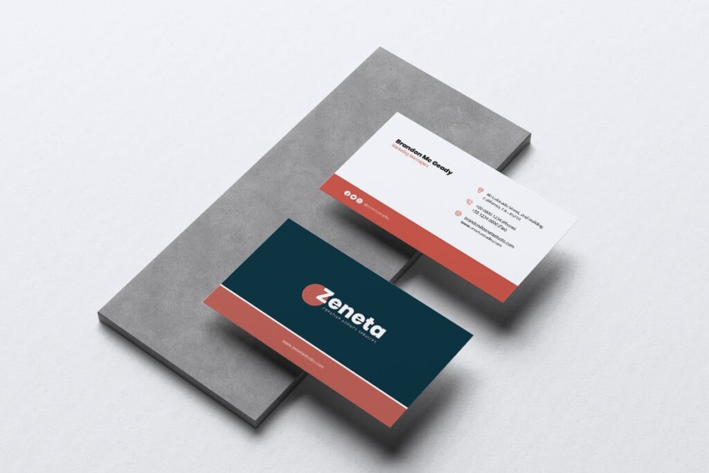 创意机构企业介绍招聘传单和名片模板素材ZENETA Creative Agency Flyer Business Card插图2