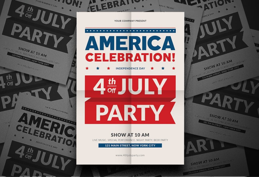 庆祝活动传单海报模板素材下载America Celebration Flyer插图3