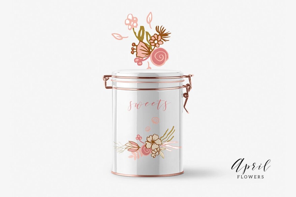 夏季花卉装饰图案纹理/传单纸装饰图案纹理素材April Flowers KJXR73插图3
