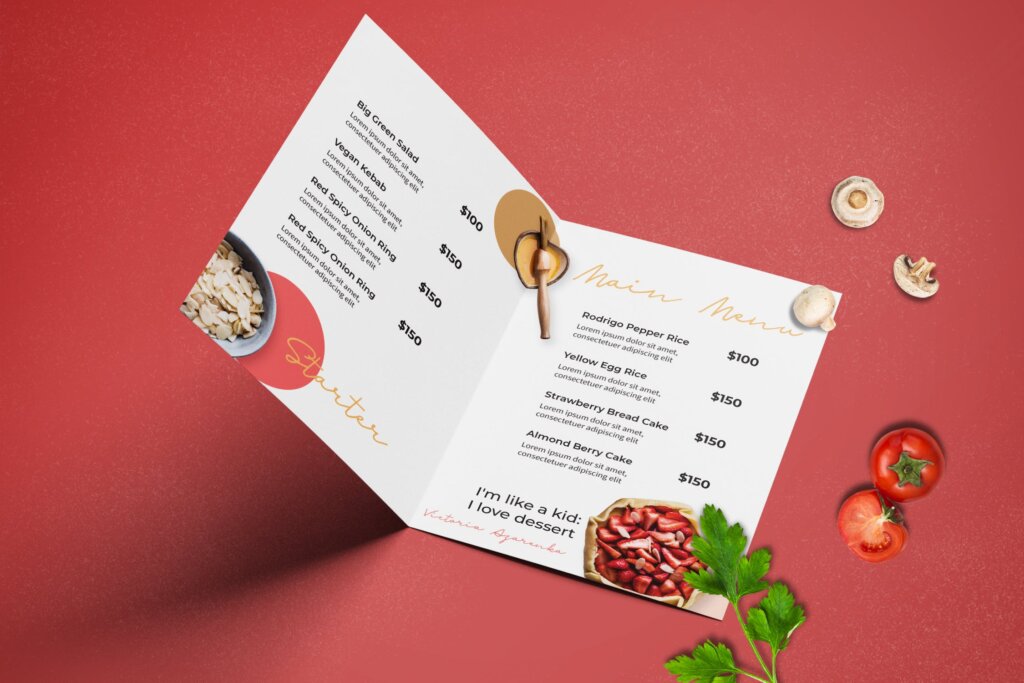 水果饮品双折页印刷品咖啡厅菜单模版素材下载WZEDLXF插图3