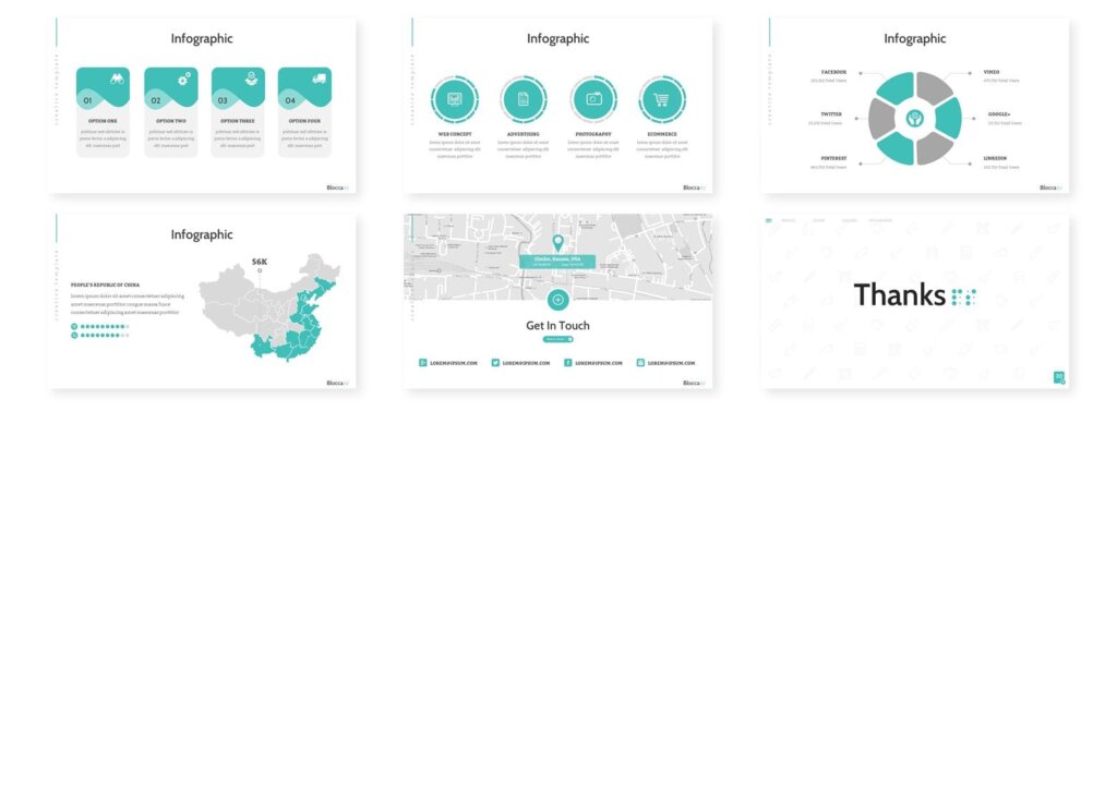 企业商务演示幻灯片模板素材模板下载Blocca Google Slide Template插图3