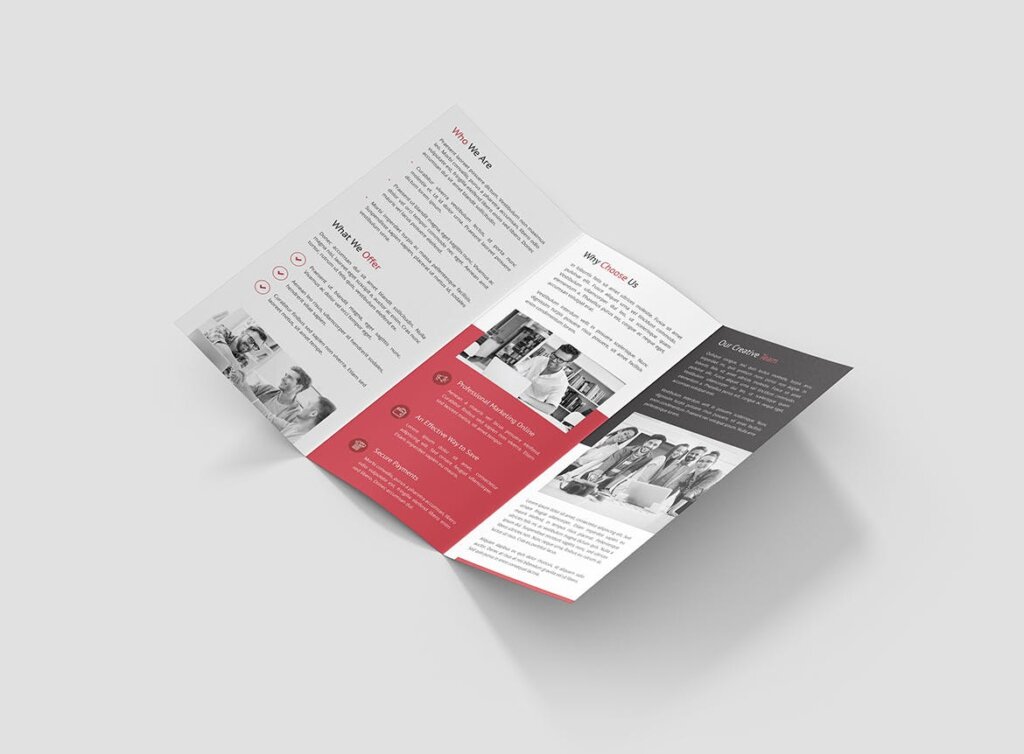 金融公司品牌介绍折页印刷品模版素材下载Brochure Business Marketing Tri Fold插图3
