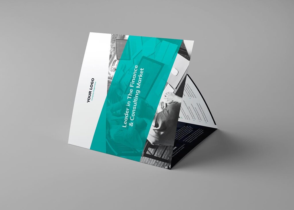 创意机构产品手册模板素材下载Brochure Corporate Tri Fold Square插图3