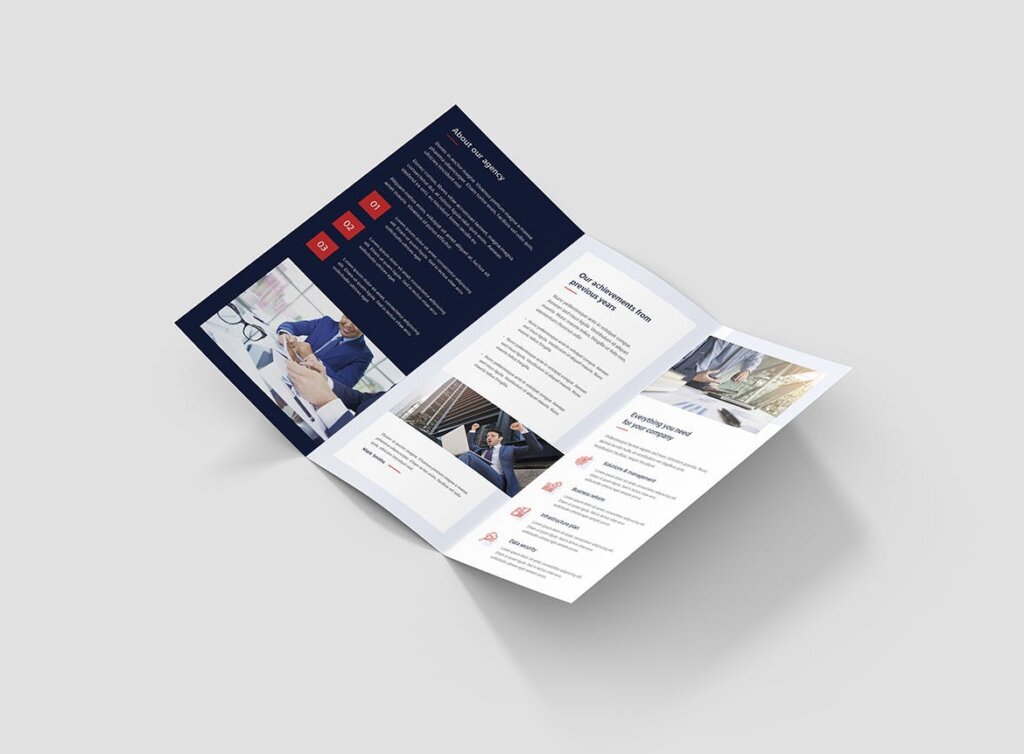 IT解决方案企业策划营销三折页模版素材下载Brochure IT Solutions Tri Fold插图3