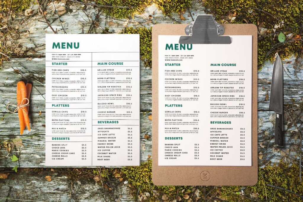 经典的美食餐饮料理食物菜单模板素材下载Classic Food Menu Y3HSF4Z插图3