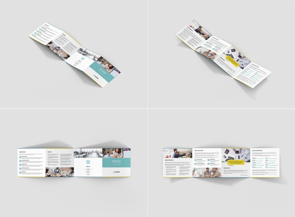 公司介三折页/建筑设计工作室传单模板素材Creative Agency Brochures Bundle 10 in 1插图3