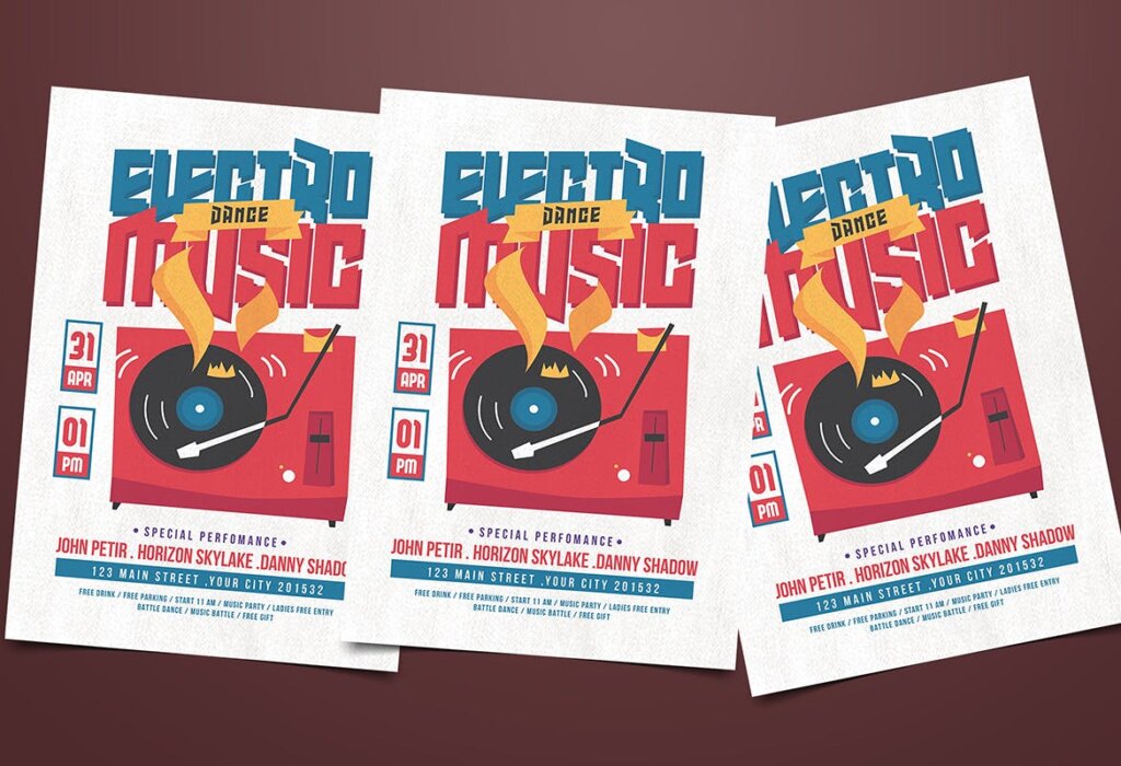 EDM音乐党传单海报模板素材下载EDM Party Flyer SPUZTR插图3