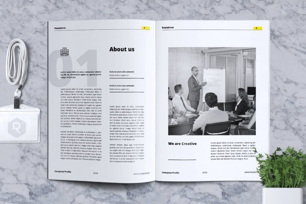 公司简介传单小册子海报模板素材下载FOXIEKNOT Company Profile Brochure插图3