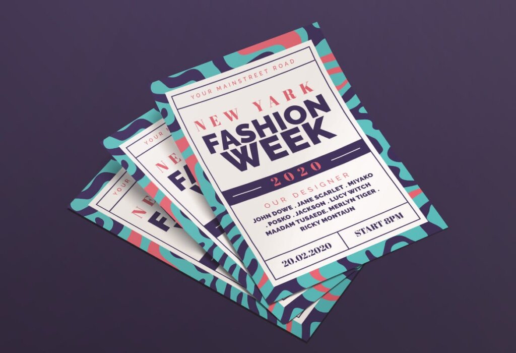 简约时尚高端时装秀海报传单Fashion Week Flyer QCM2ENT插图3