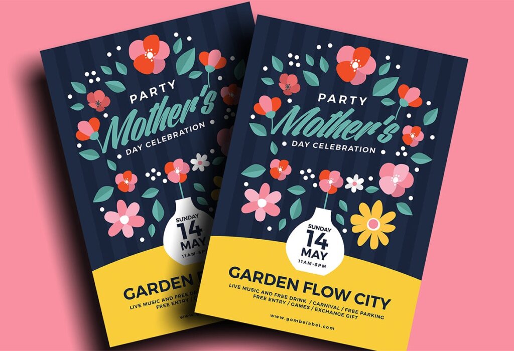 母亲节的传单海报模版素材Flower Mothers Day Flyer插图3