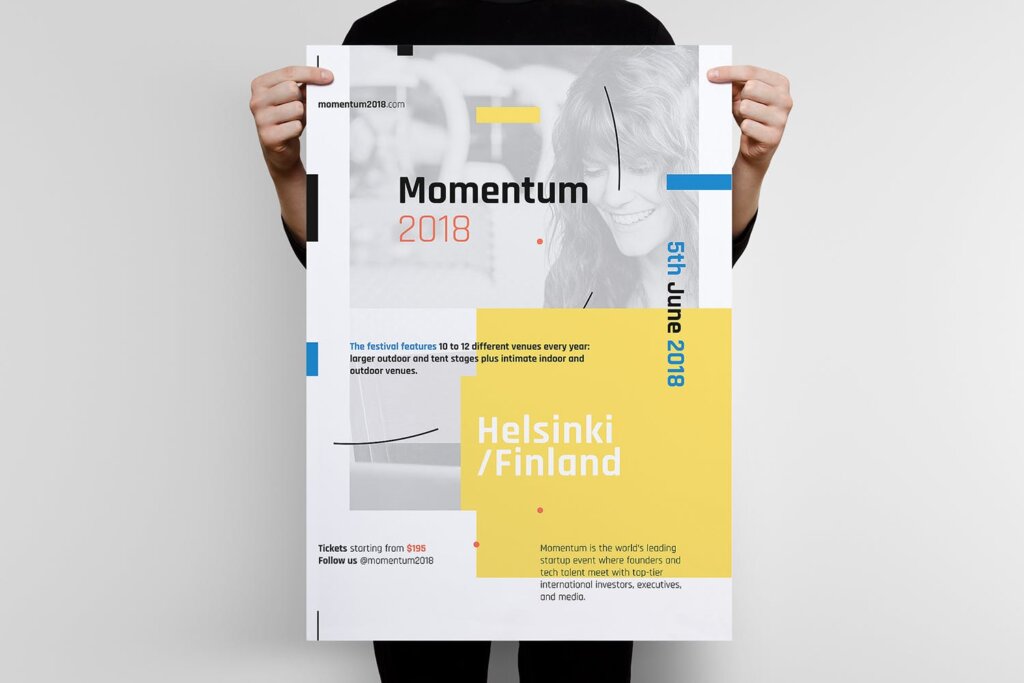 公司介绍传单海报传单模板素材Momentum Corporate Poster Flyer插图3