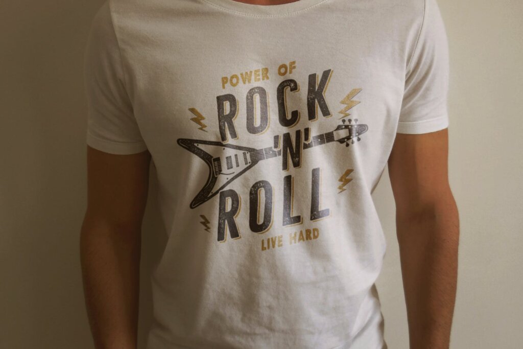 节日相关装饰图案模版素材下载Music Rock n Roll Print for T-Shirt, Retro Design插图3
