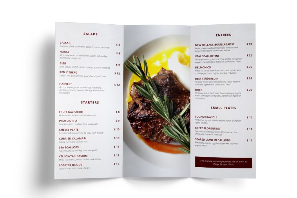 餐厅业务美食博客餐饮菜单印刷品模版素材下载DNZKUJ插图3