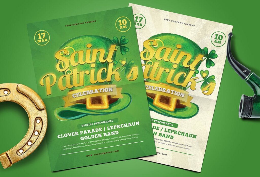 夏日啤酒派对传单海报模板素材Saint Patrick Celebration 5K976L插图2