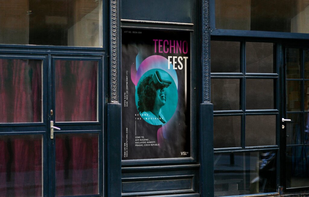 虚拟与现实科技节日海报传单模板素材下载Tech Fest插图3