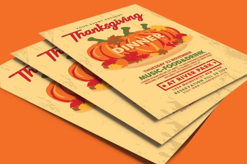 感恩节活动派对传单海报模版素材TK3TA5插图3
