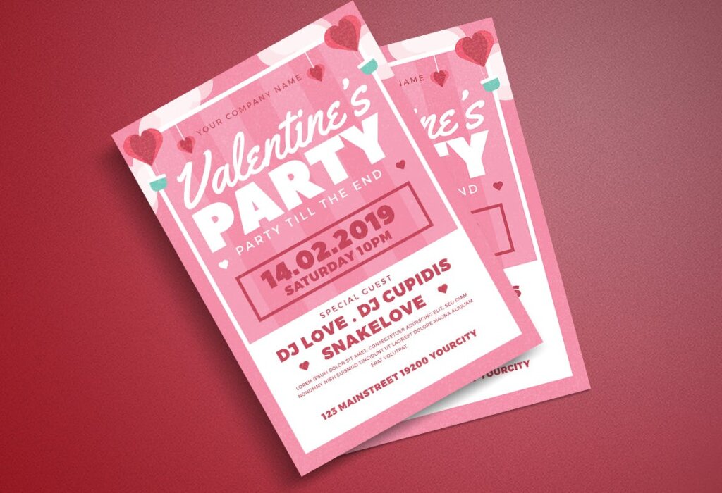 Valentine Party Flyer CYEB7K插图3