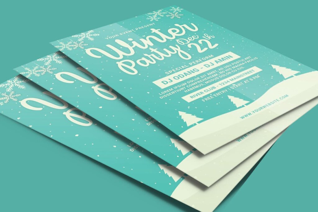 冬季互动派对传单海报模版素材下载RM9QZB插图3