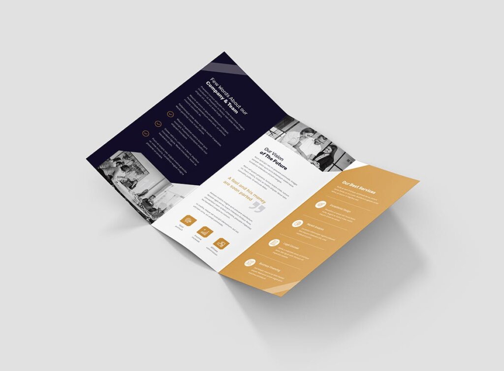 企业营销产品介绍海报传单模板素材下载Brochure Creative Multipurpose Tri Fold插图3