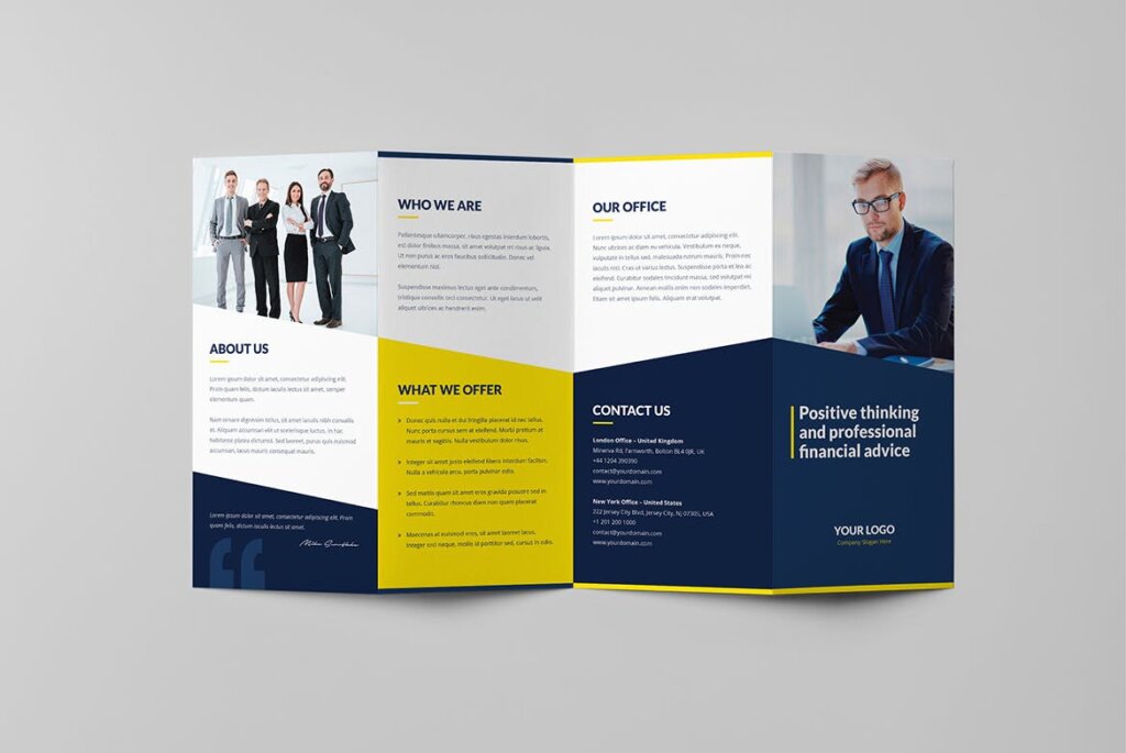 吉荣产品宣传手册模板素材下载Brochure Finance and Business 4 Fold插图4