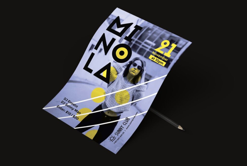 现代街舞风格海报传单模板素材下载DJ Minola Party Flyer Poster插图4