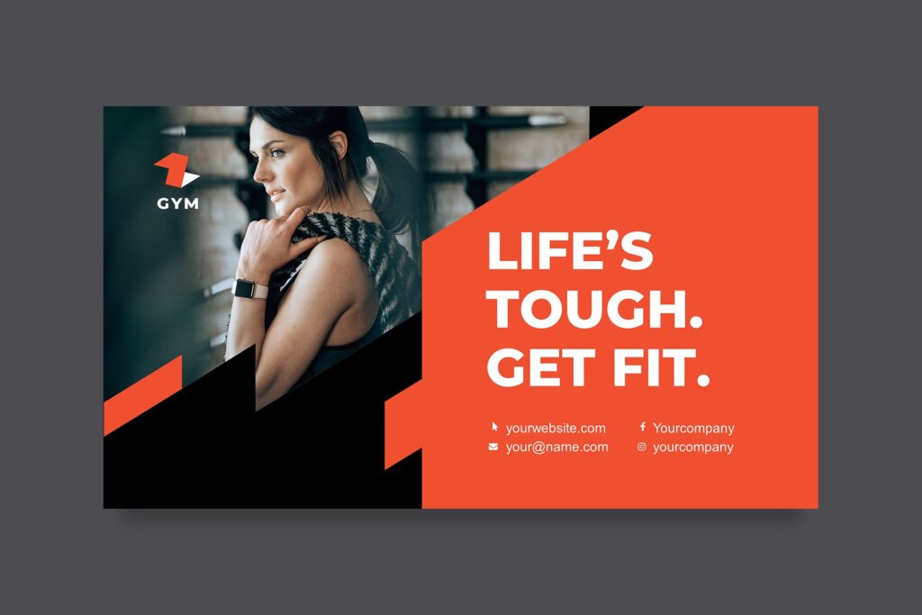 运动健身概念主题幻灯片宣讲模板素材Gym PowerPoint Presentation Template插图4