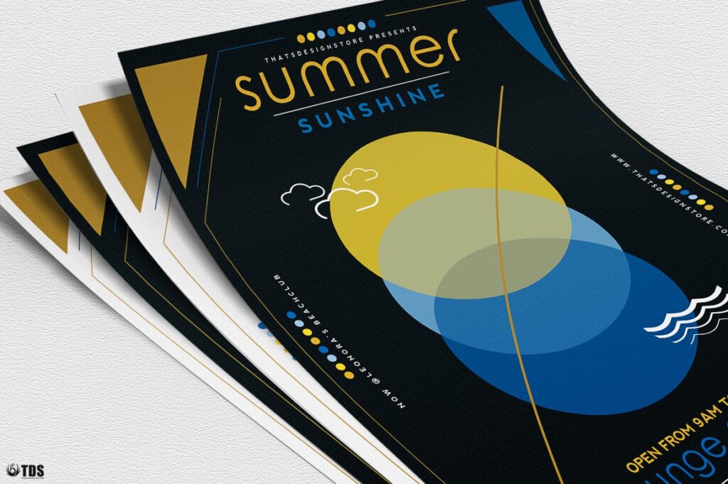 简约艺术文艺活动派对传单海报模板素材下载Minimal Summer Flyer Template V2插图4