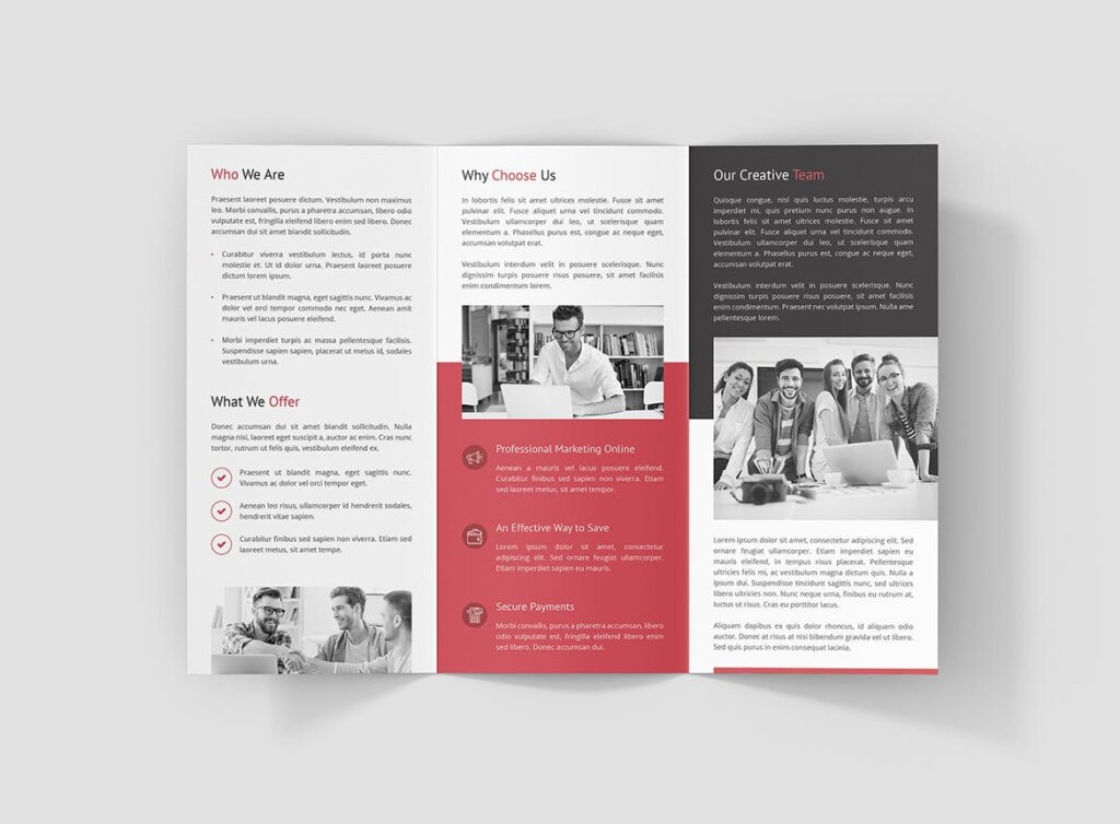 金融公司品牌介绍折页印刷品模版素材下载Brochure Business Marketing Tri Fold插图5