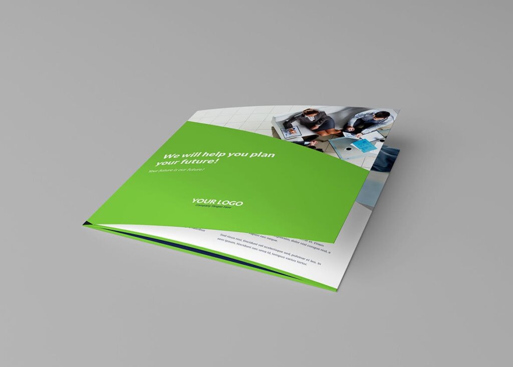 企业商业营销市场销售产品介绍印刷品折页模版素材下载Brochure Company Tri Fold Square插图5