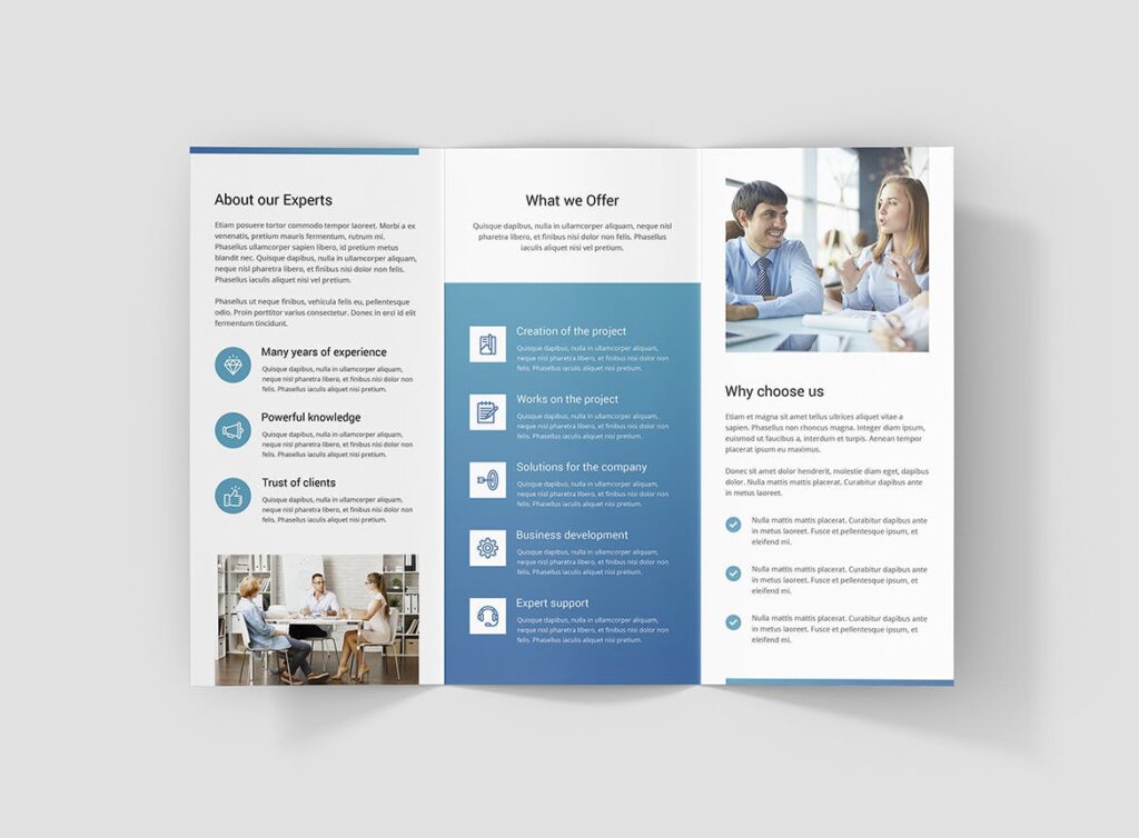 企业在线营销培训宣传手册模版素材下载rochure Creative Marketing Tri Fold插图5