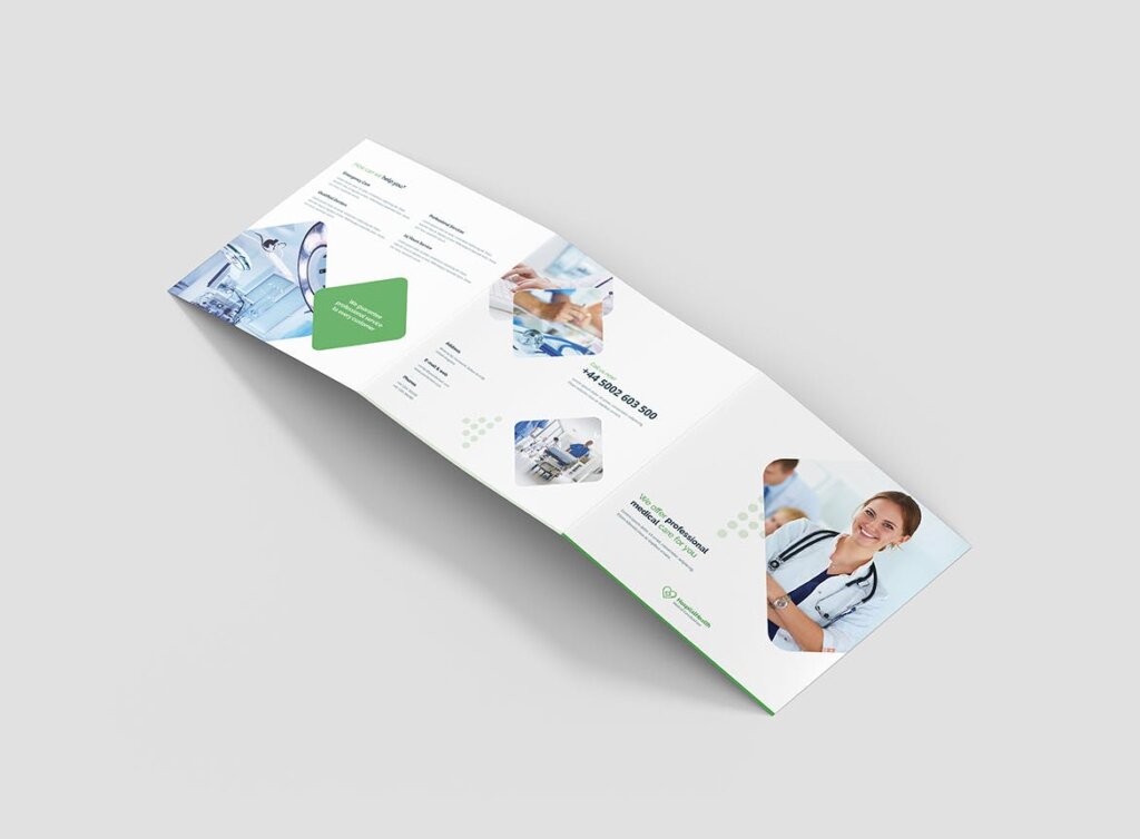 医疗健康护理产品介绍手册模板素材下载Brochure Hospital Tri Fold Square插图5