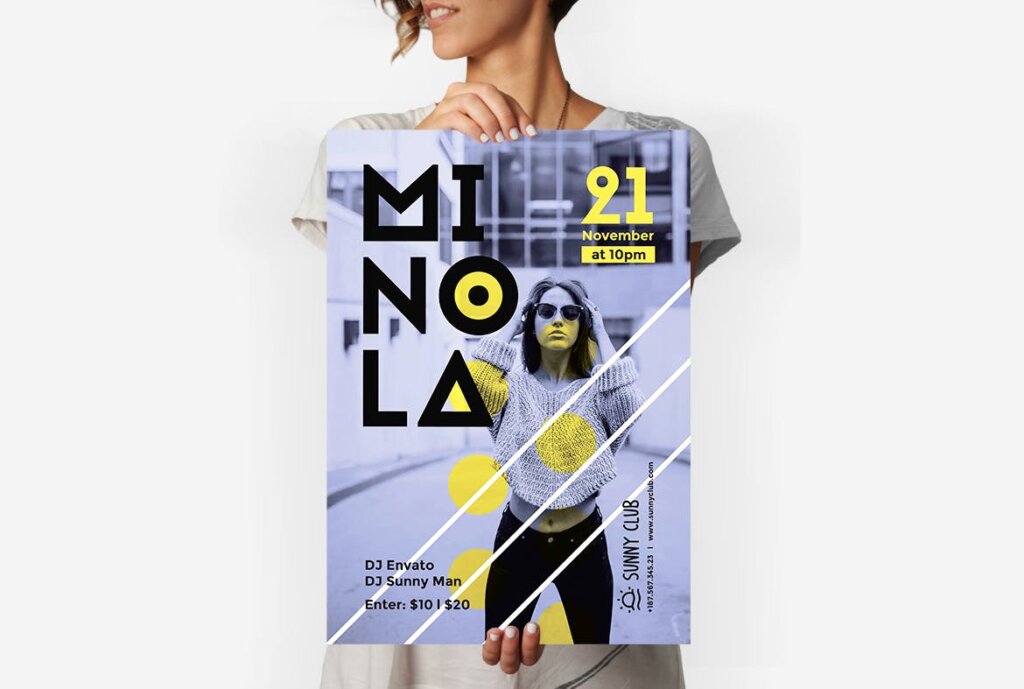 现代街舞风格海报传单模板素材下载DJ Minola Party Flyer Poster插图5