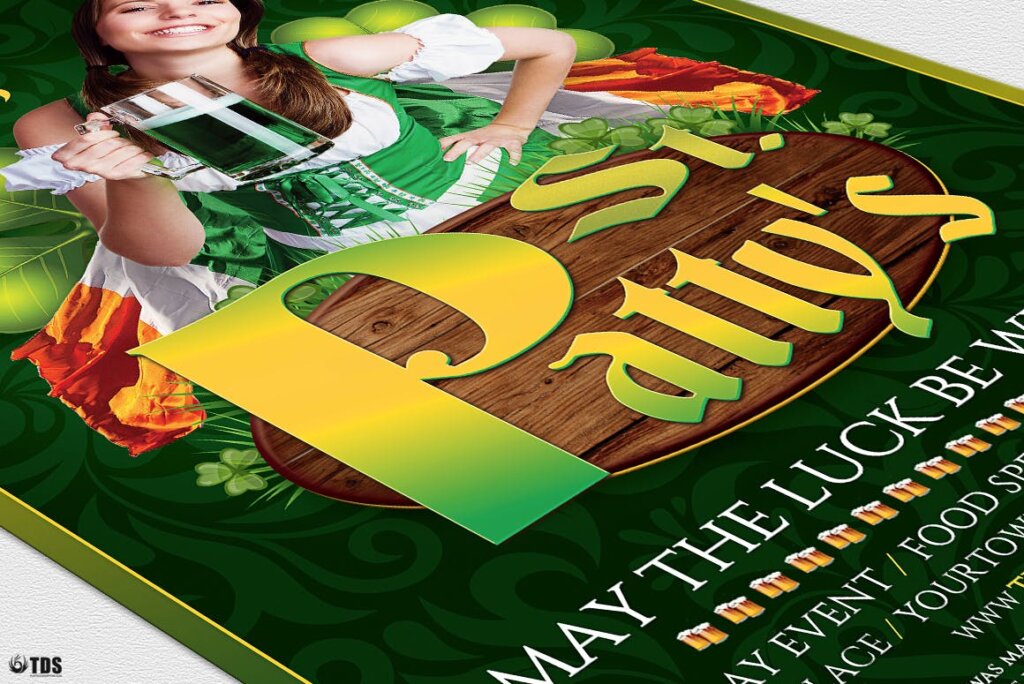 夏季节日活动海报传单模版素材下载Saint Patricks Day Flyer Template V3插图5