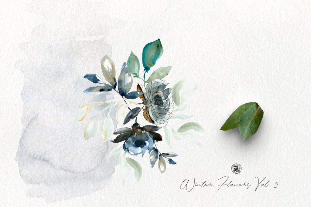 冬季花花手工制作的插图图案素材模板下载Winter Flowers Vol. 2插图5