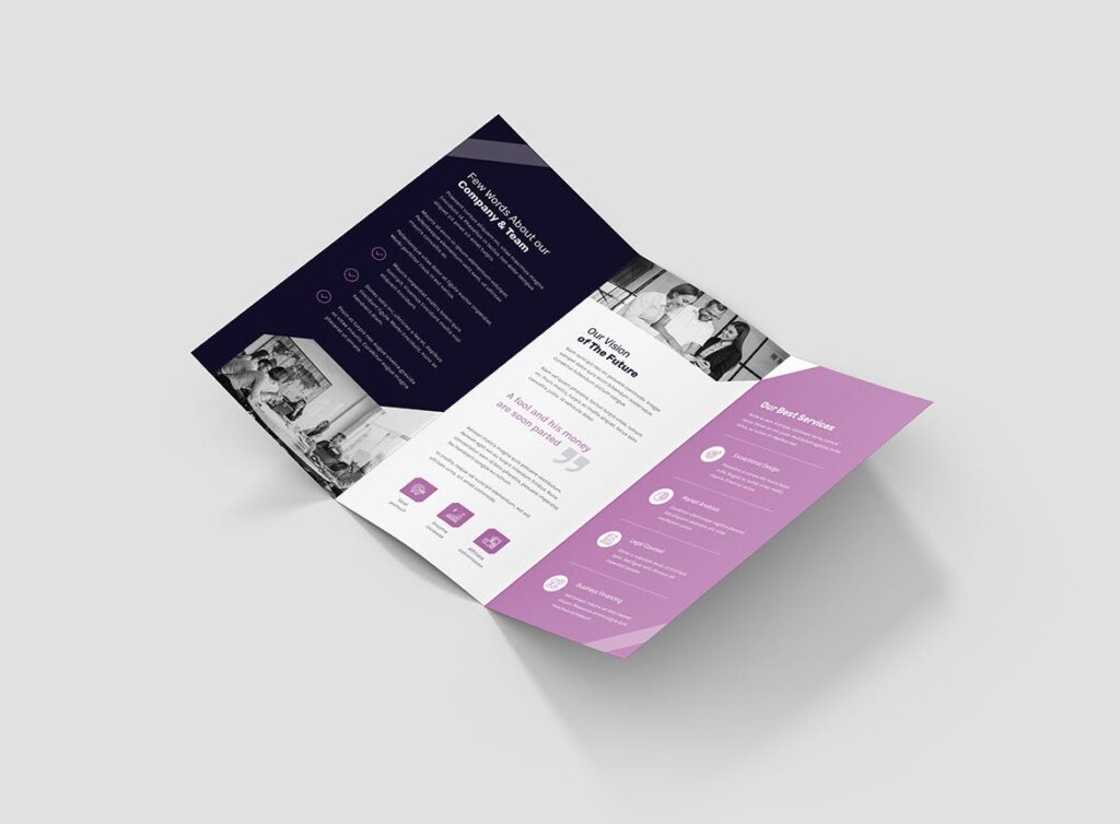 企业营销产品介绍海报传单模板素材下载Brochure Creative Multipurpose Tri Fold插图5