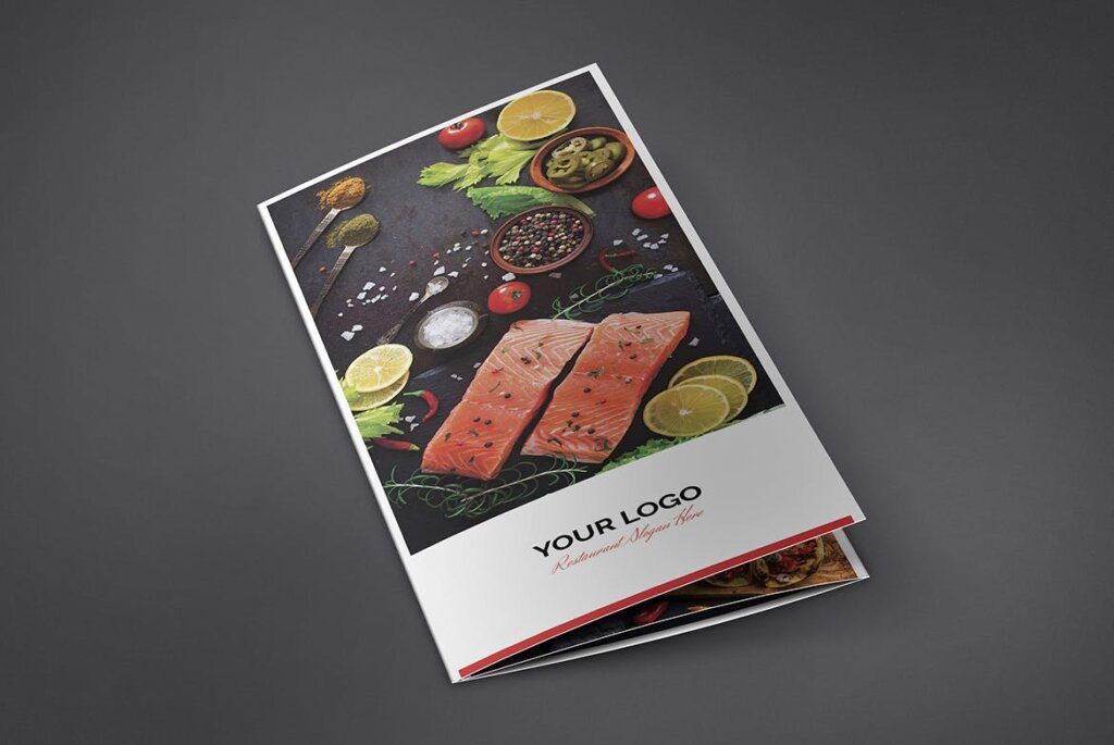 西餐厅海鲜料理餐饮品牌印刷品三折页模版素材下载Brochure Restaurant Tri Fold插图6