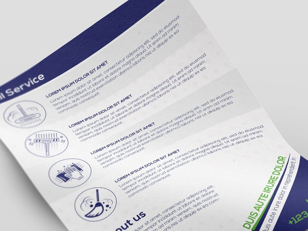 农副产品绿色有机食品海报传单模板素材下载Cleaning Company Flyer Template插图6