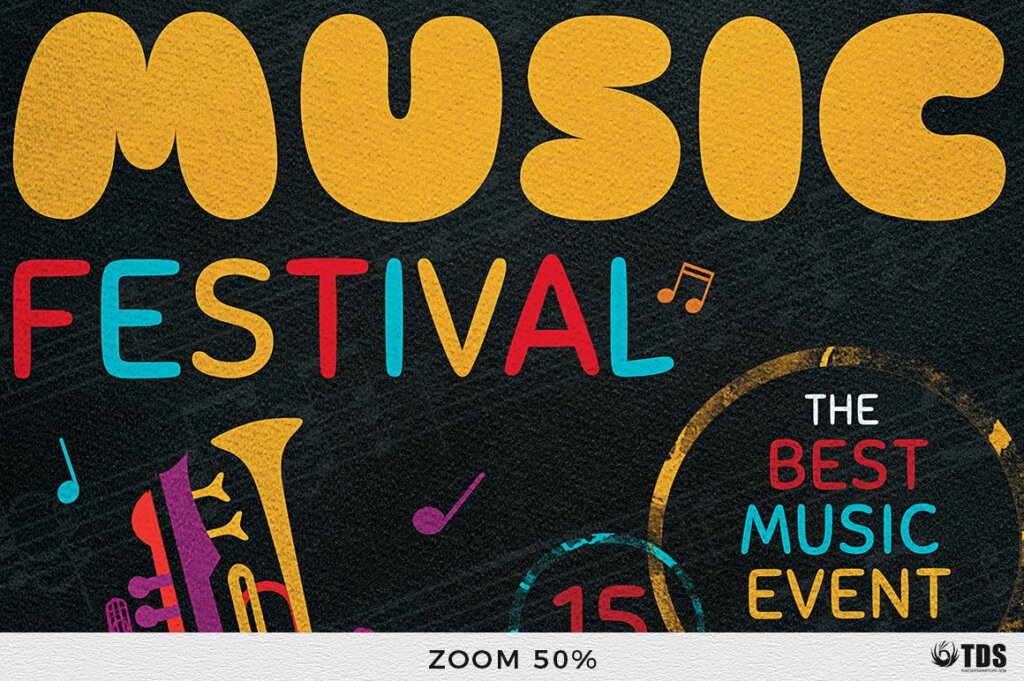 音乐节传单海报模版素材下载Music Festival Flyer Template V10插图6
