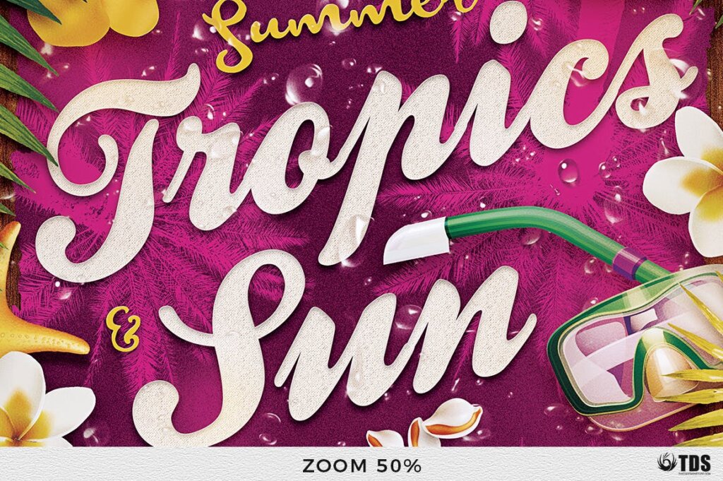 夏季热带传单海报模版素材下载Summer Tropics Flyer Template插图3