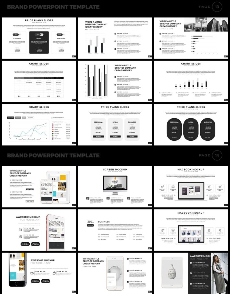 美食品牌幻灯片PPT模板素材下载Brand PowerPoint Presentation Template插图7