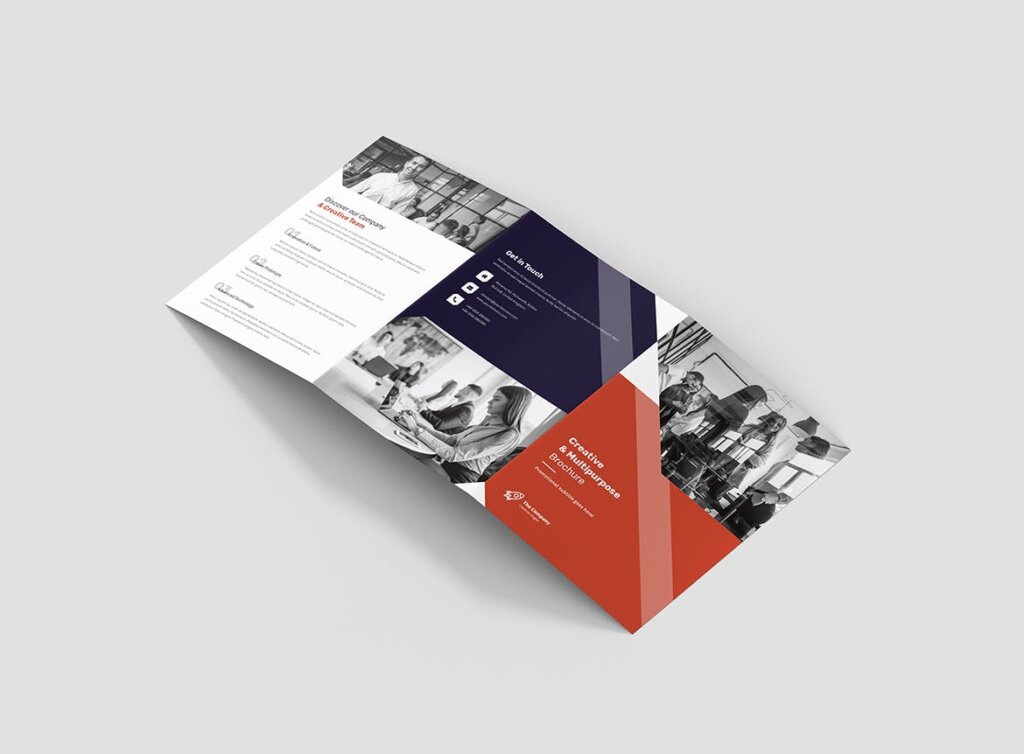 创意企业介绍三折页模板素材下载Brochure Creative Multipurpose Tri Fold A5插图7