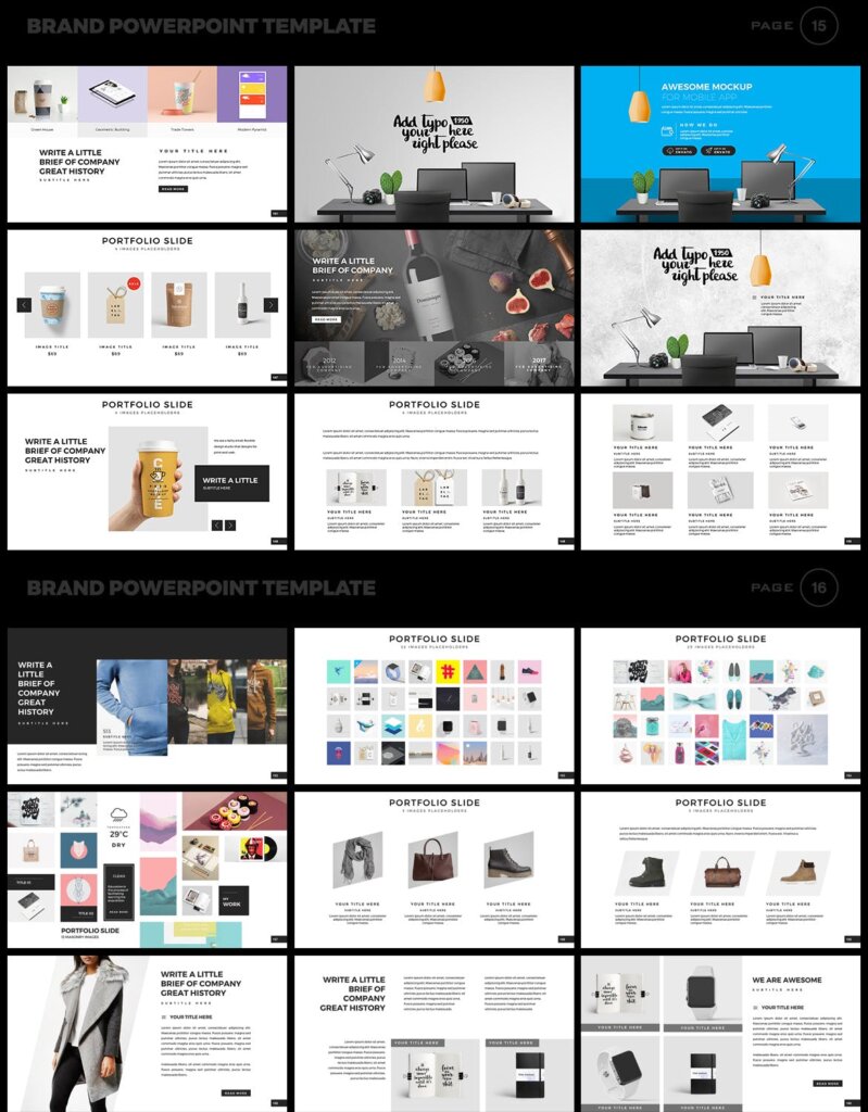 美食品牌幻灯片PPT模板素材下载Brand PowerPoint Presentation Template插图8