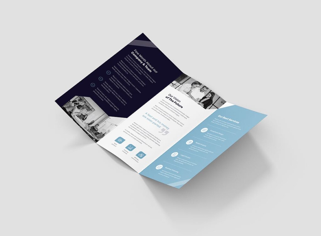 企业营销产品介绍海报传单模板素材下载Brochure Creative Multipurpose Tri Fold插图7