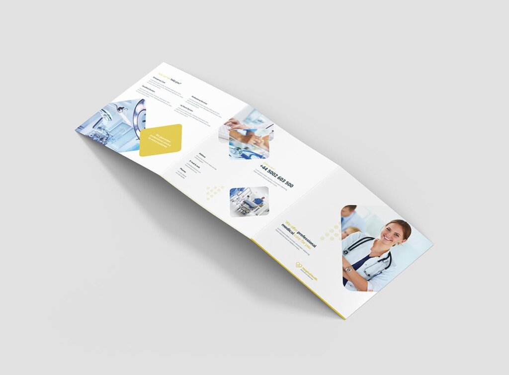 医疗健康护理产品介绍手册模板素材下载Brochure Hospital Tri Fold Square插图8