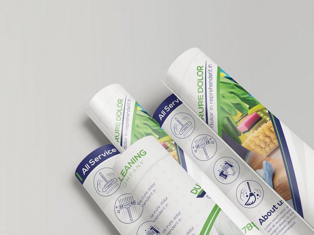 农副产品绿色有机食品海报传单模板素材下载Cleaning Company Flyer Template插图8