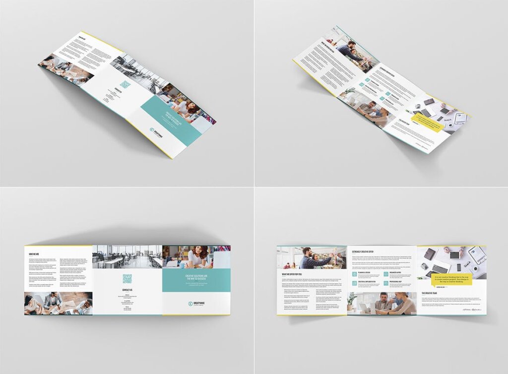 公司介三折页/建筑设计工作室传单模板素材Creative Agency Brochures Bundle 10 in 1插图8