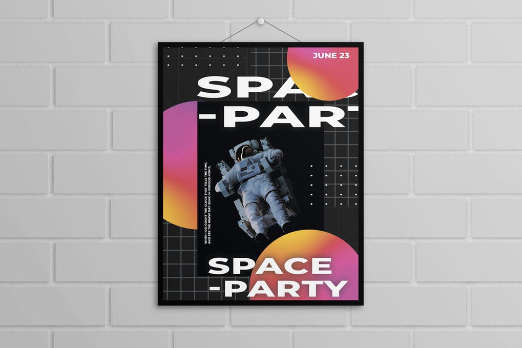太空航天事业宣传活动海报传单模板素材下载5GS8QVW
